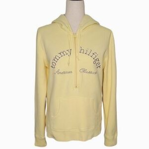 Tommy Hilfiger Yellow Half Zip Size M Hoodie